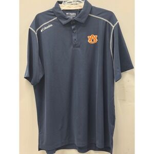 Columbia Shotgun Polo Mens XL Navy  Auburn Tigers Omni-Wick Golf Shirt NWT